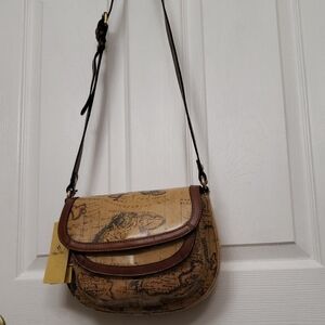 Patricia Nash‎ Ryton Oil Double Flap Crossbody.  NWT